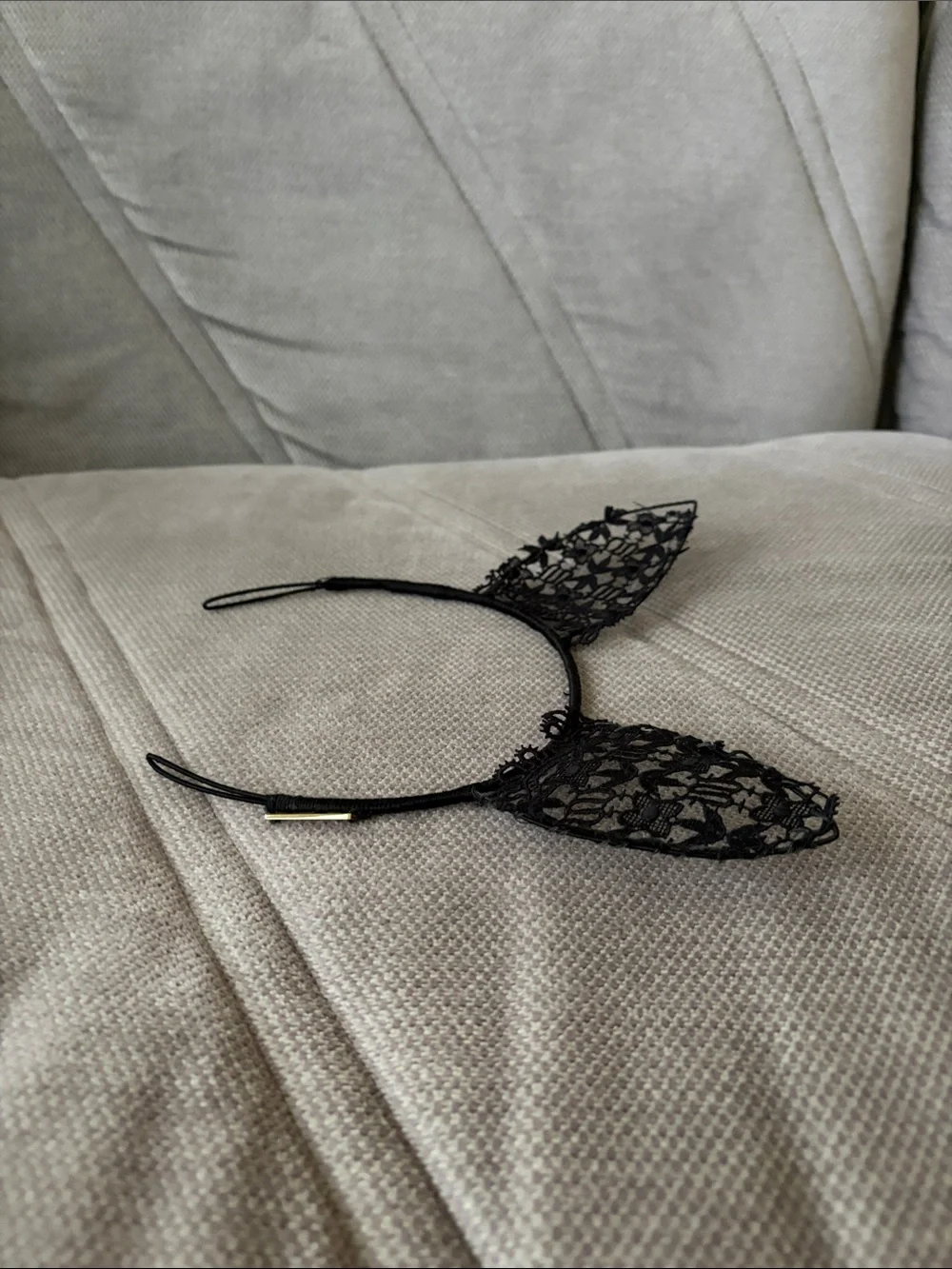 cult gaia Black Lace Cat Ear Headband